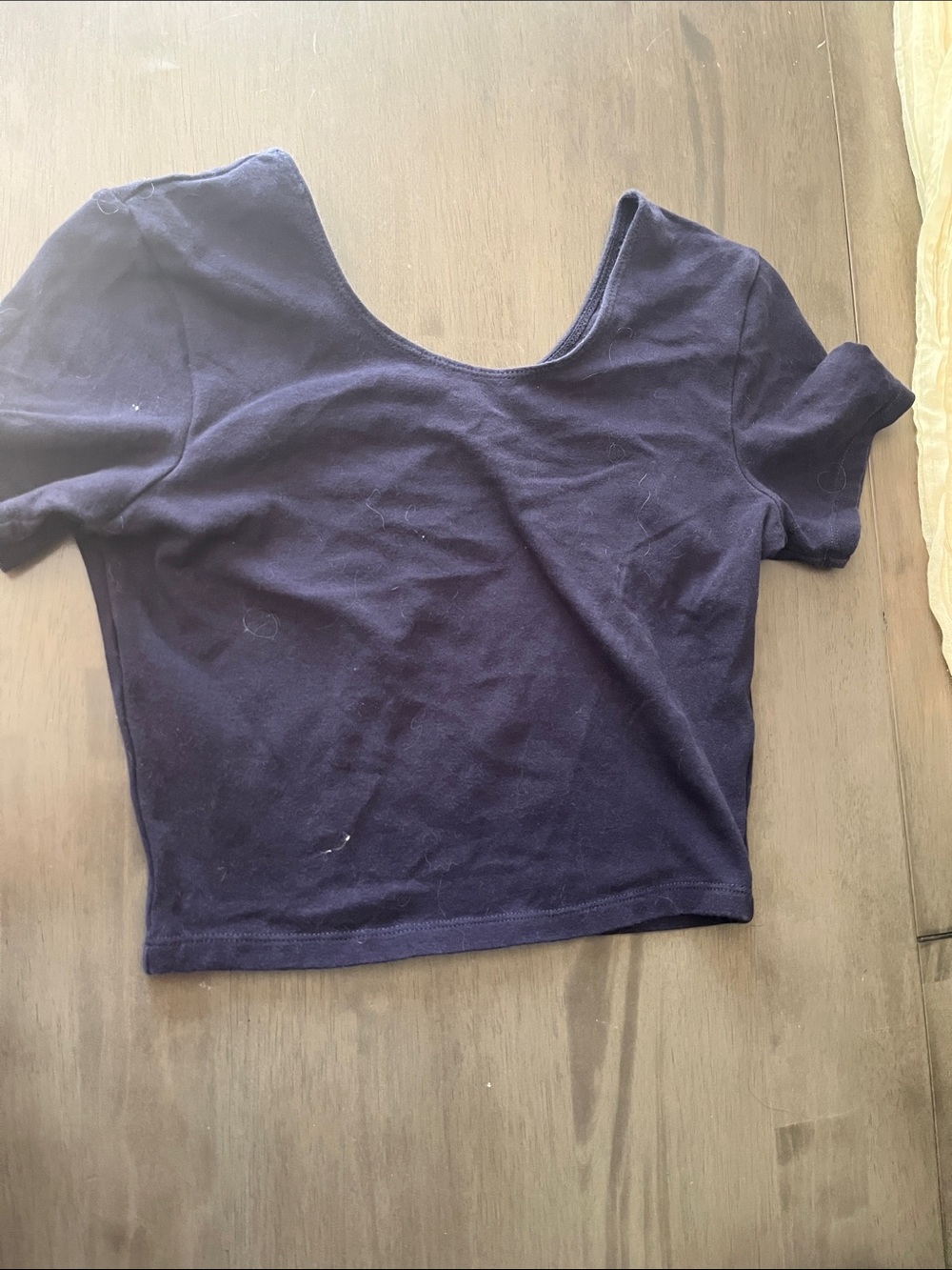 American Apparel Navy Scoop Crop Tee
